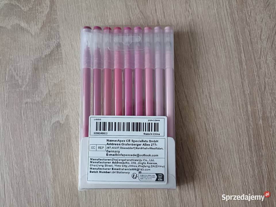 Zestaw 9 długopisów żelowych Languo w odcieniach Kwidzyn