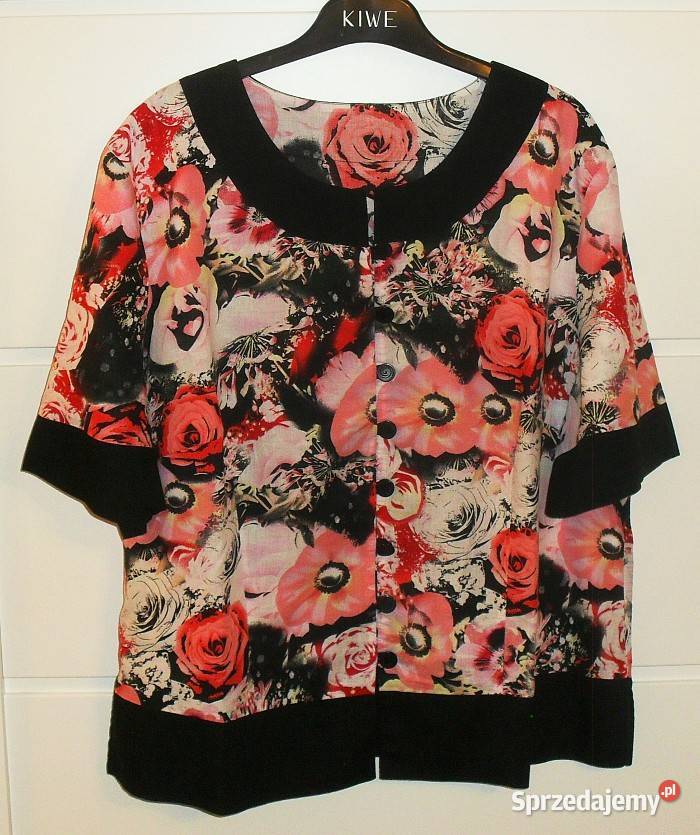 Bluzka letnia w kwiaty 100 bawełna lekka rozmiar Gliwice
