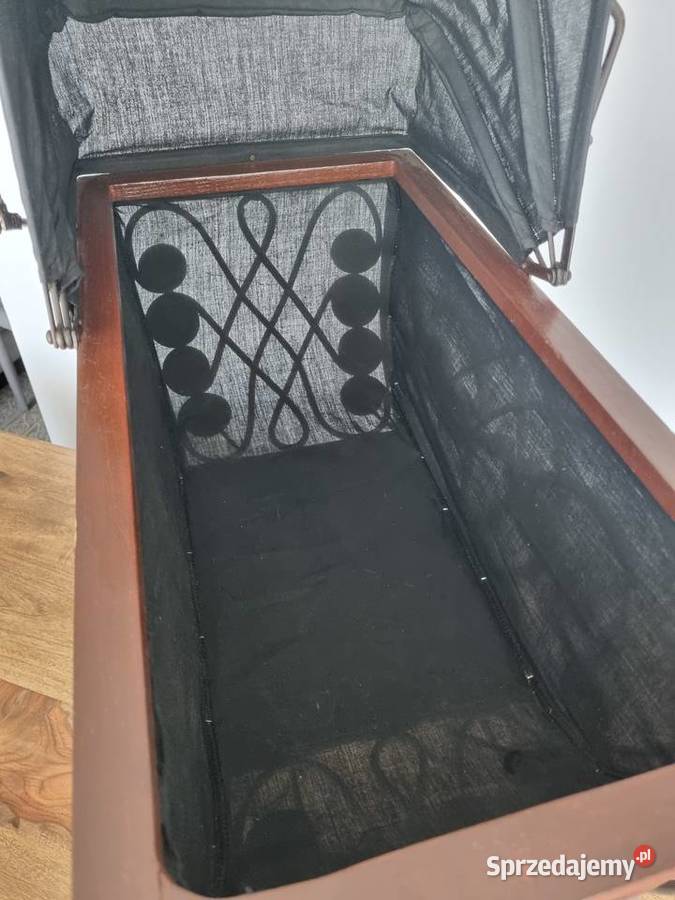 Zabytkowy dekoracyjny wózek lalek Art Deco Duży Płock