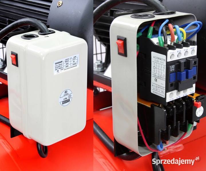 KOMPRESOR SPRĘŻARKA 200L tłoki 2 x 90 mm silnik Kompresory Narzędzia warsztatowe Chmielnik