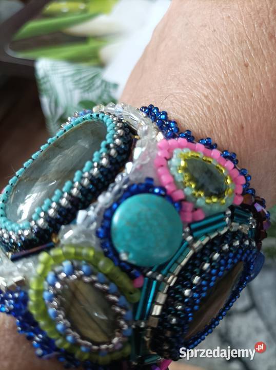 Duuza bransoleta larimaru kamienie beading Pozostałe Częstochowa