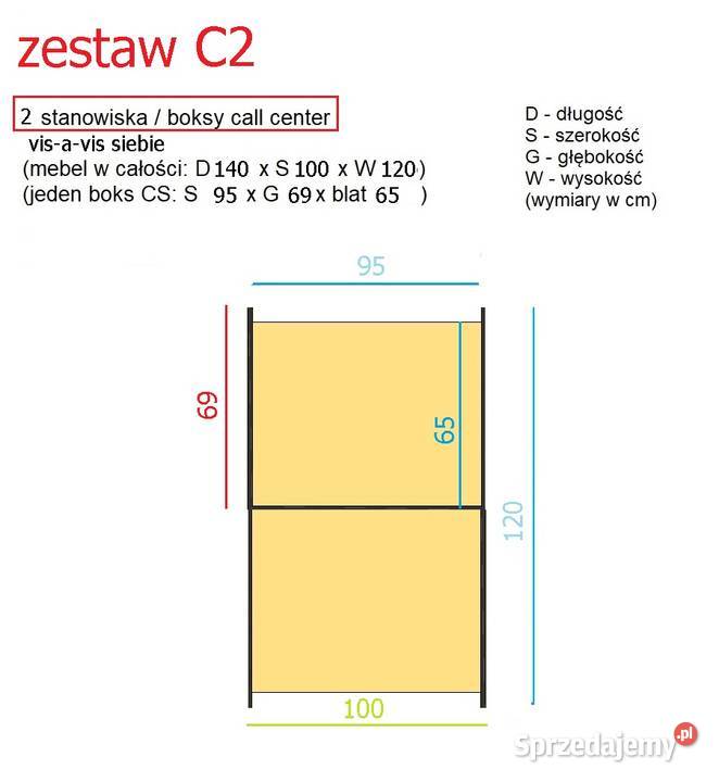 Stanowisko boks 11 miejsc call center biurko Biuro Warszawa