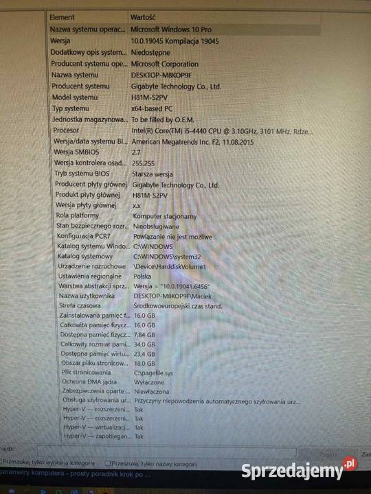 Komputer stacjonarny Trójczyce sprzedam