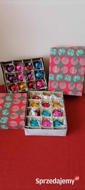 Dwa Komplety Bombki Okrągłe Choinkowe Ząbkowice dolnośląskie Wałbrzych