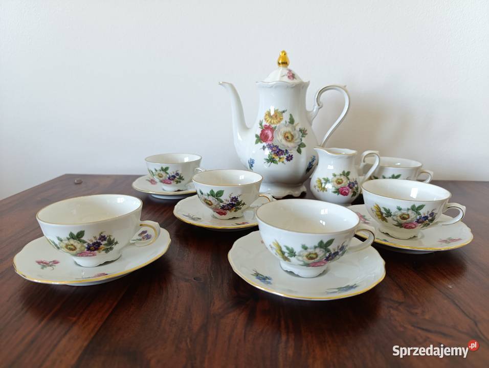 Serwis kawowy mocca Tirschenreuth kolekcjonerski pomorskie Gdańsk