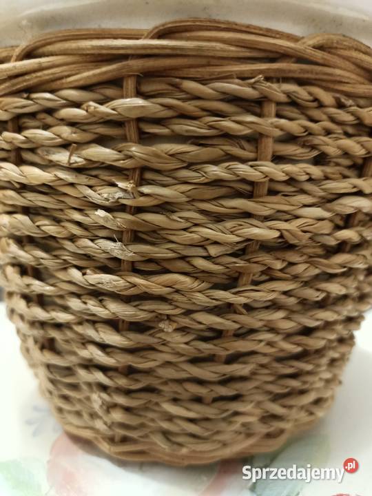 Dekoracja ogrodu doniczka osłonka wiklina Zamość sprzedam