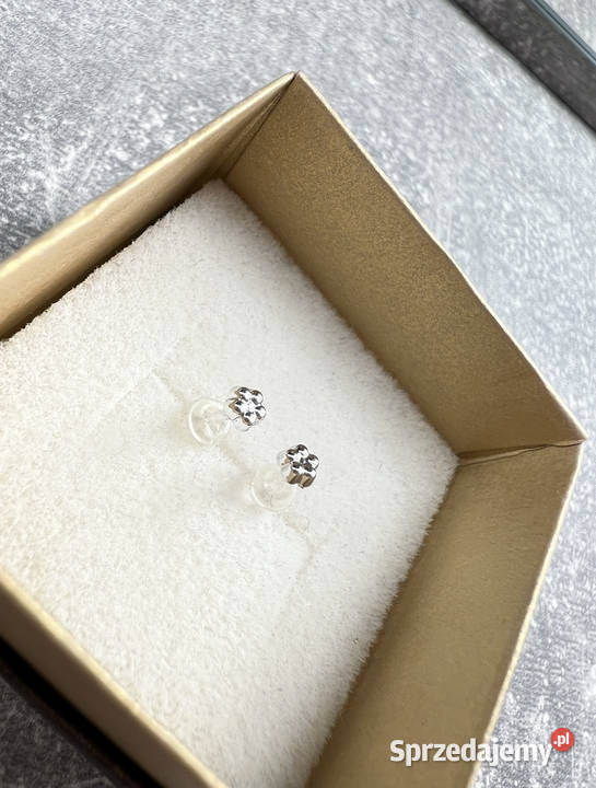 Kolczyki srebrne kwiaty kwiatki podkarpackie Jasło