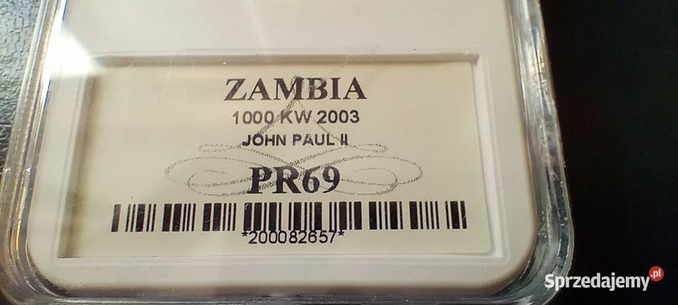 Stare monety Medal Jan Paweł II Zambia 268 podkarpackie