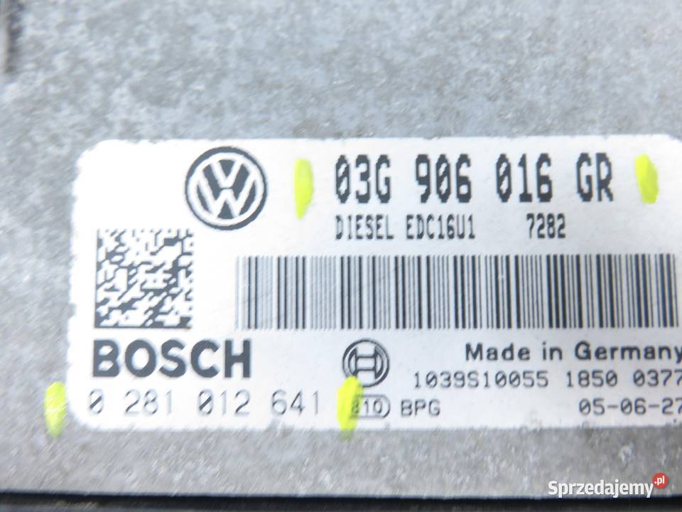 STEROWNIK VW GOLF PLUS 19 TDI 03G906016GR Komputery