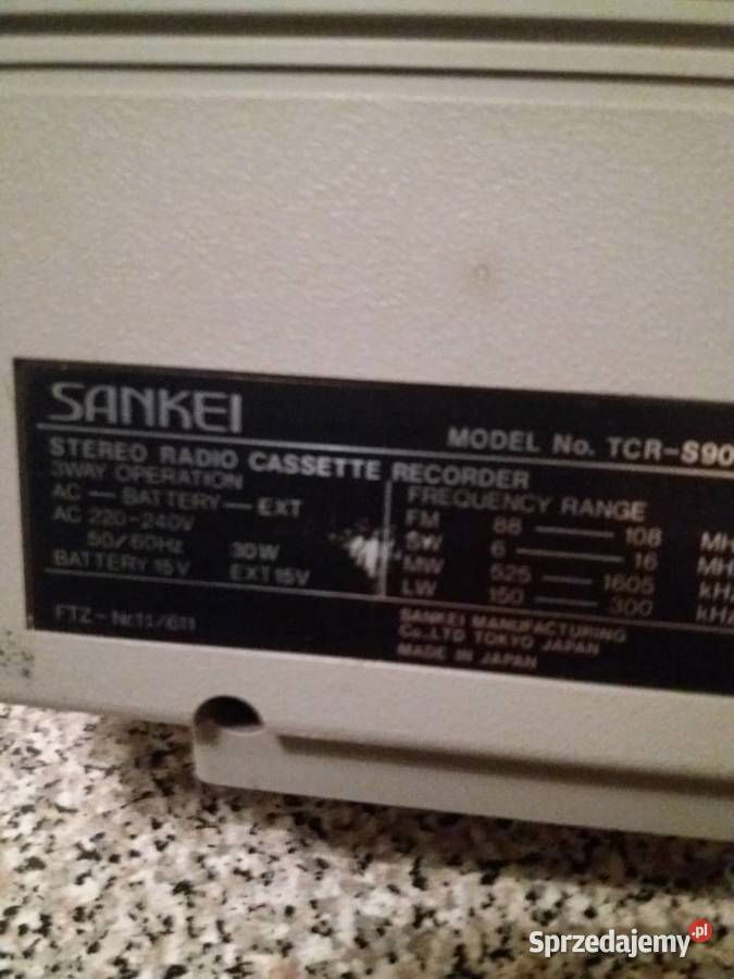 Radiomagnetofon Sankei TCRS90 Warszawa