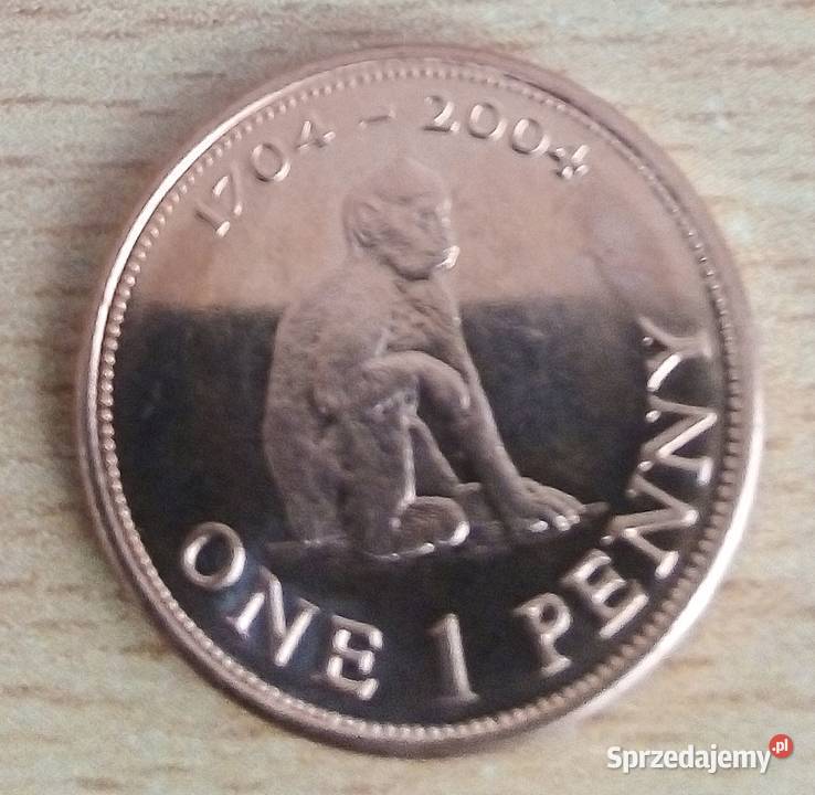 GIBRALTARONE PENNY2004 rŁADNAMALPA Numizmatyka mazowieckie