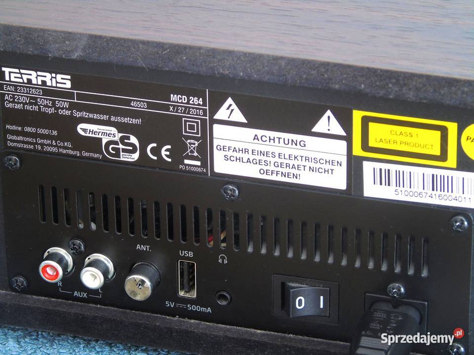 Zestaw audio STerris BT USB rec mp3 radio RDS Jasło