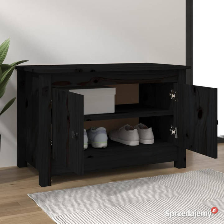 Szafka na buty czarna 70x38x455 lite drewno mazowieckie Warszawa sprzedam