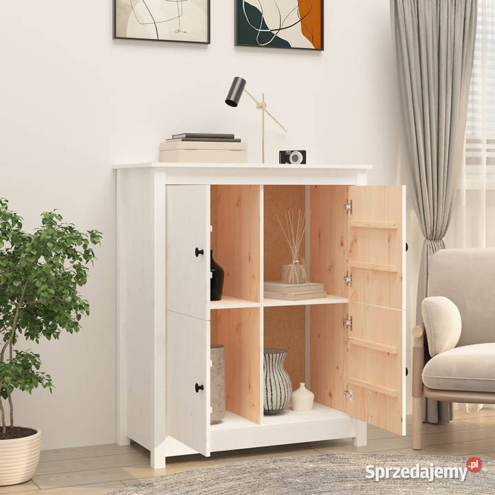 Szafka biała 83x415x100 lite drewno sosnowe Pozostałe mazowieckie Warszawa