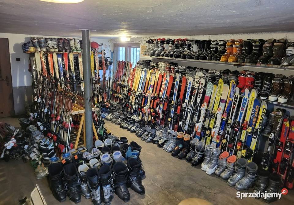 Narty zjazdowe buty narciarskie kijki sprzedam