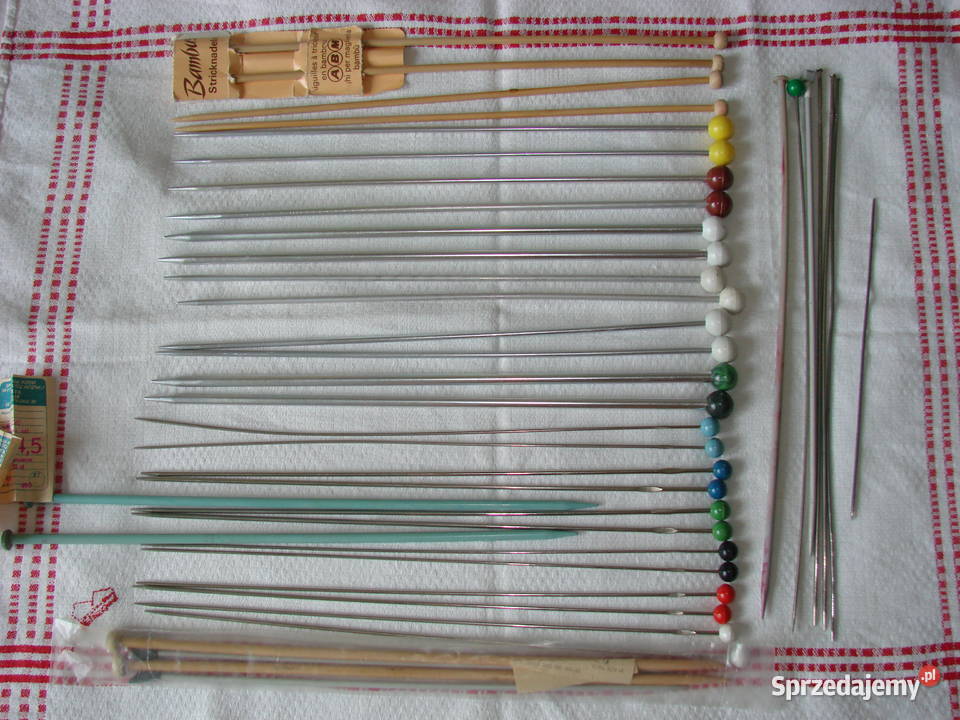 druty proste do robótek PRL Rękodzieło pomorskie