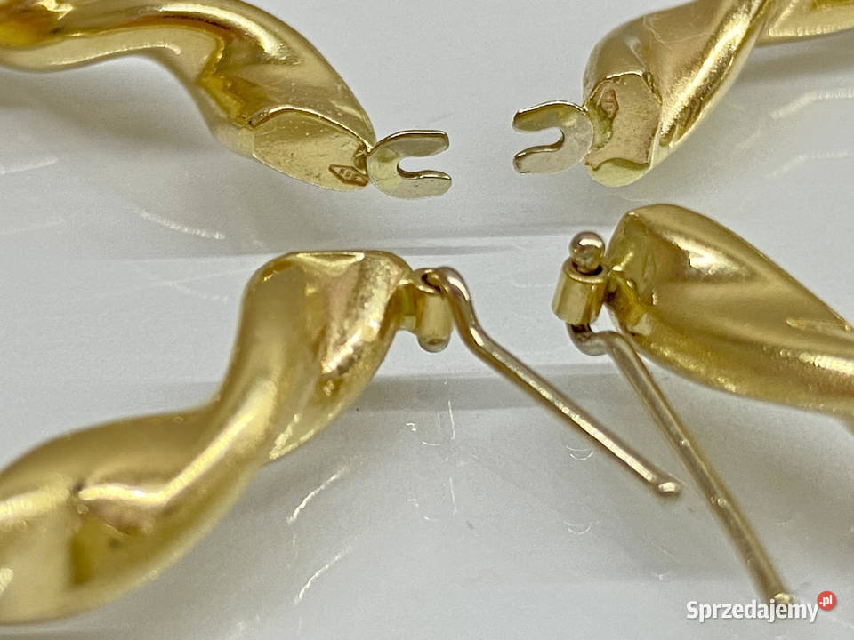 ZŁOTE KOLCZYKI KOŁA KRĘCONE 25 ZŁOTO pr585 pomorskie Tczew