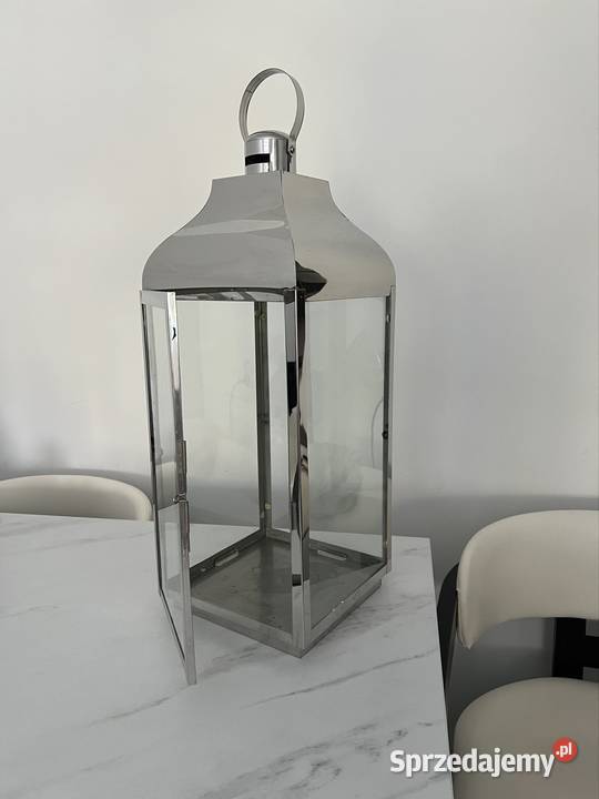 Duży lampion latarnia HomeYou 68 srebrny łódzkie