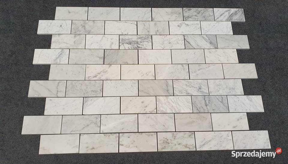 Mozaika Bianco Carrara Bricks matowa Bielawa