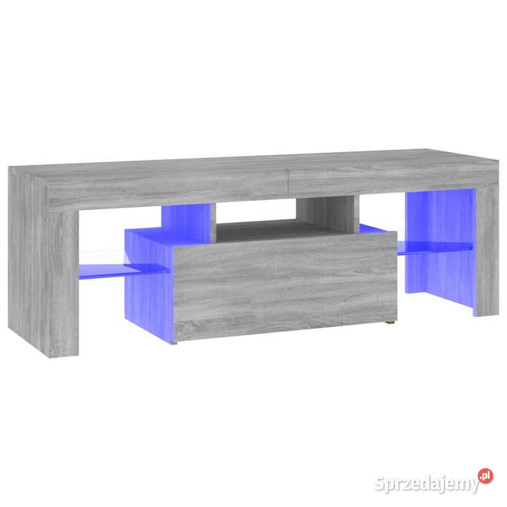 Szafka pod TV z LED szary dąb sonoma 120x35x40 mazowieckie Warszawa