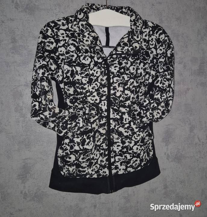 Bluza damska kwiaty Lululemon cozy czerń i biel Łódź