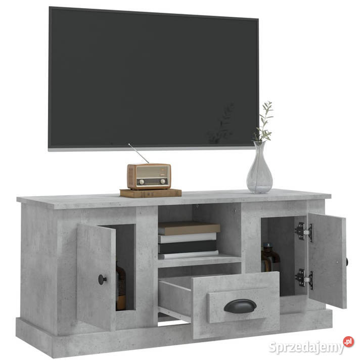 Szafka pod TV szarość betonu 100x355x45 WM816460 Warszawa