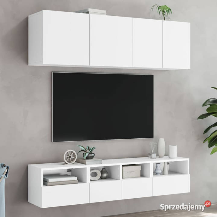 Ścienne szafki TV 2 białe 40x30x30 WM836841 Warszawa
