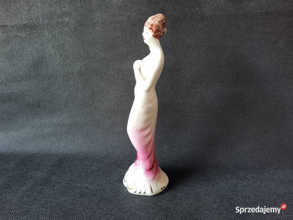 Stara porcelanowa figurka Dama porcelana Jan śląskie Katowice