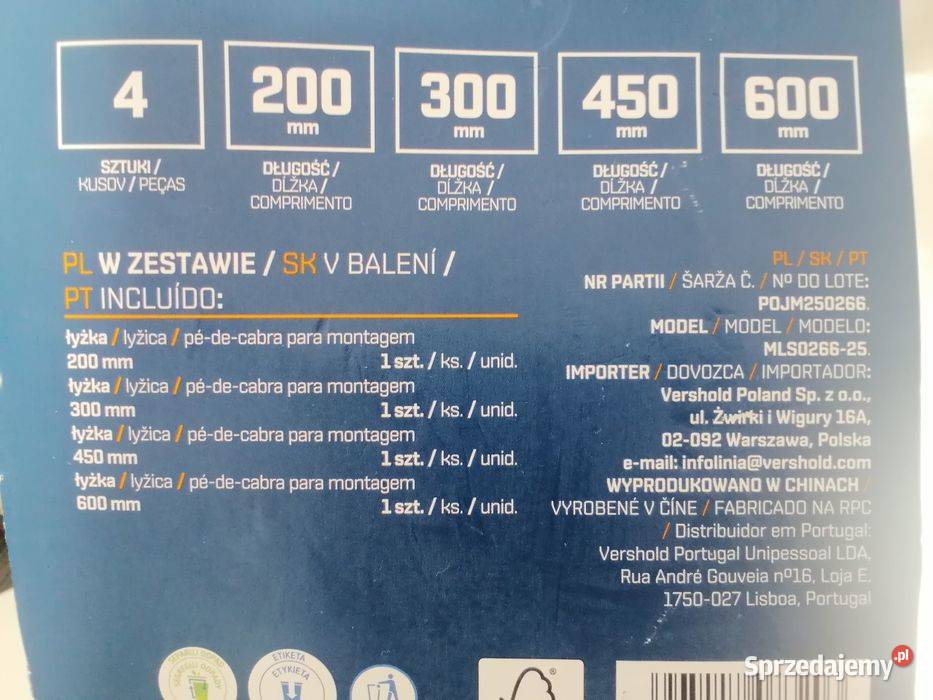 Zestaw łyżek łomów montażowych 4 Nowe 70ceny Pozostałe Wieliczka