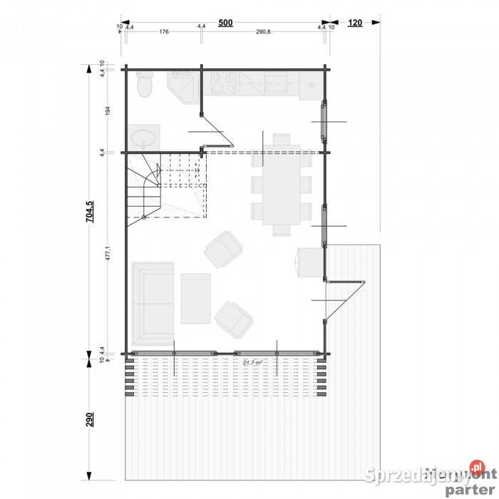 DREWNIANY DOMEK CAŁOROCZNY HORYZONT 65 21 M2 Mrągowo sprzedam