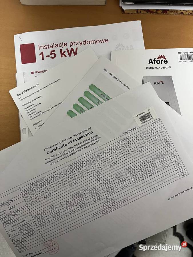 Falownik AFORE 5kW 1faz 2MPPT HNS5000TL Dom i Ogród Tarnobrzeg sprzedam