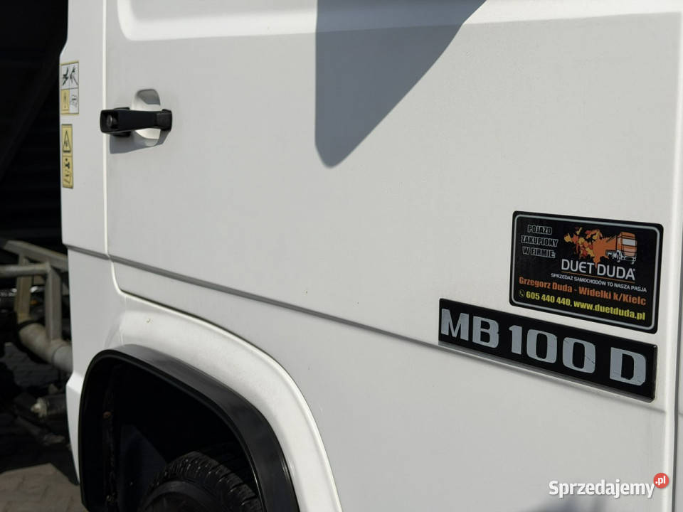 Mercedes MB 100 d 30 88 Wywrotka Kiper 1100 ład Rok produkcji 1995 Widełki