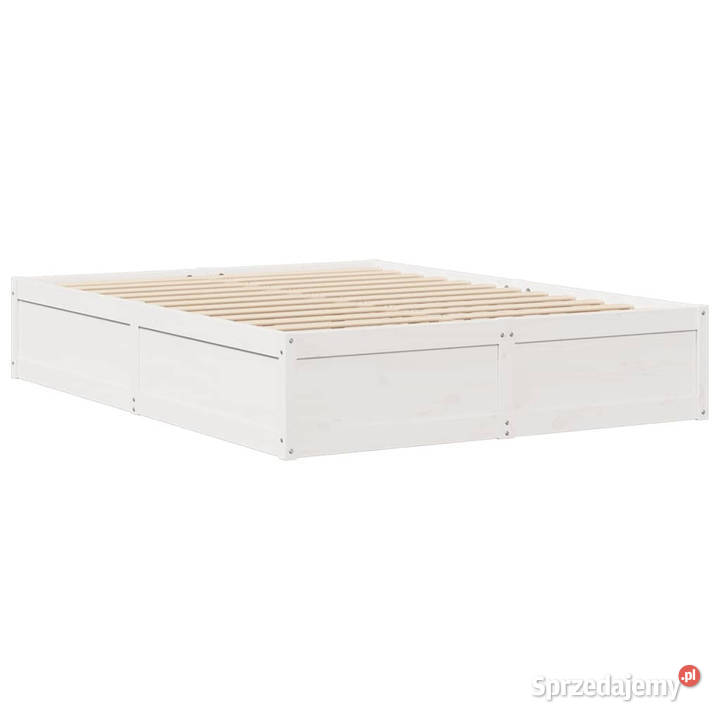 Rama łóżka bez materaca biała lite drewno 196cm mazowieckie Warszawa sprzedam