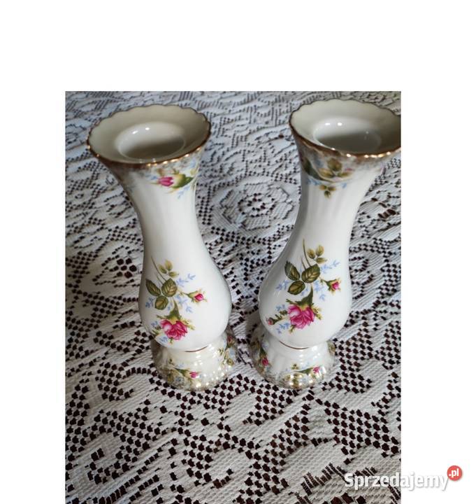 świecznik porcelanowy Chodzież złota róża Iwona Kielce sprzedam