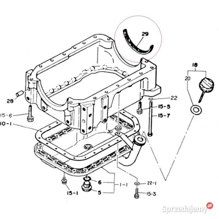 Uszczelka wału korbowego 195 mm Iseki 5035 5040 podkarpackie Tajęcina