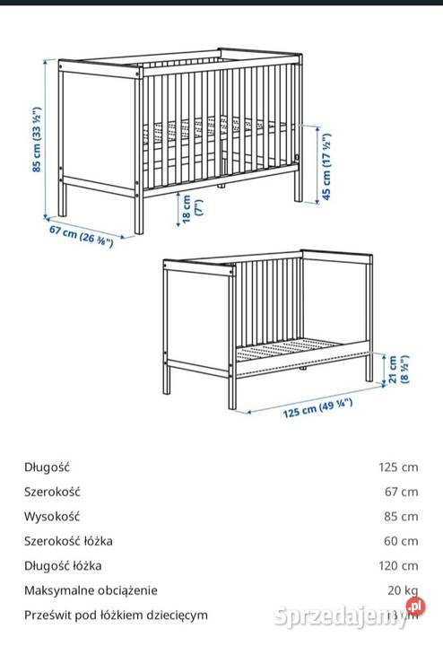Łóżeczko dziecięce Ikea Sundvik Pysznica