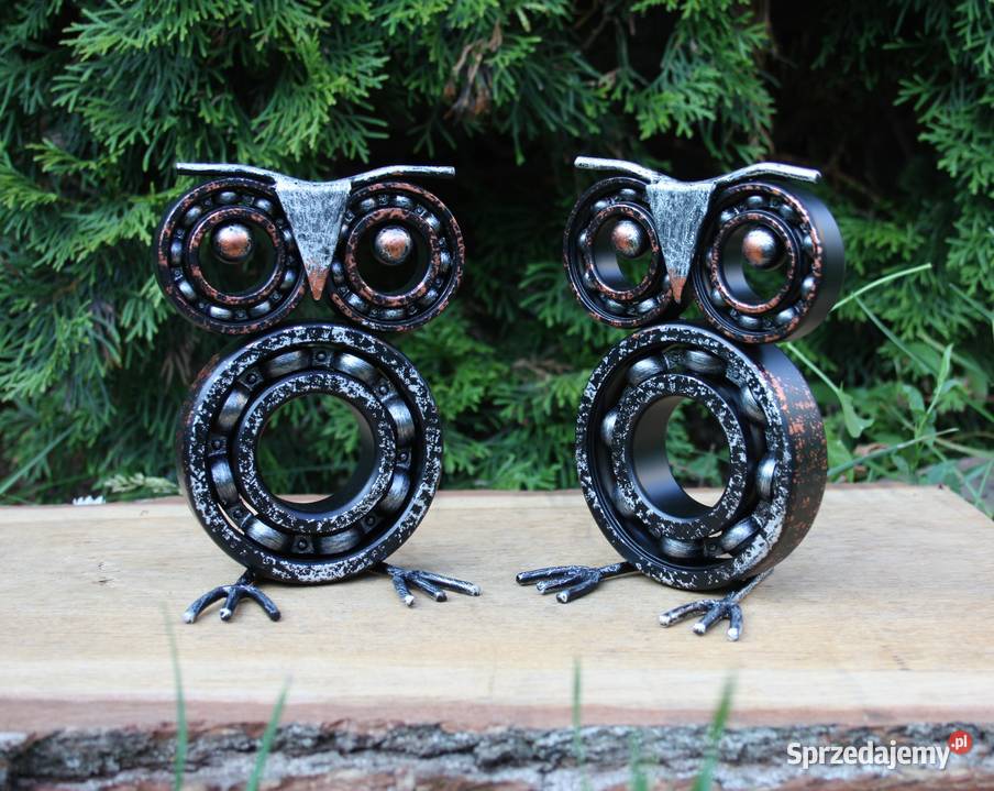 Figurka Sowa Statuetka scrap metal art Loft Dębica
