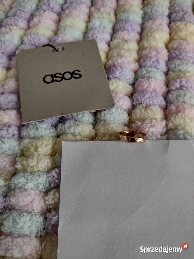 ASOS rozmiar 15 złota obrączka pierścionek NOWY sprzedam