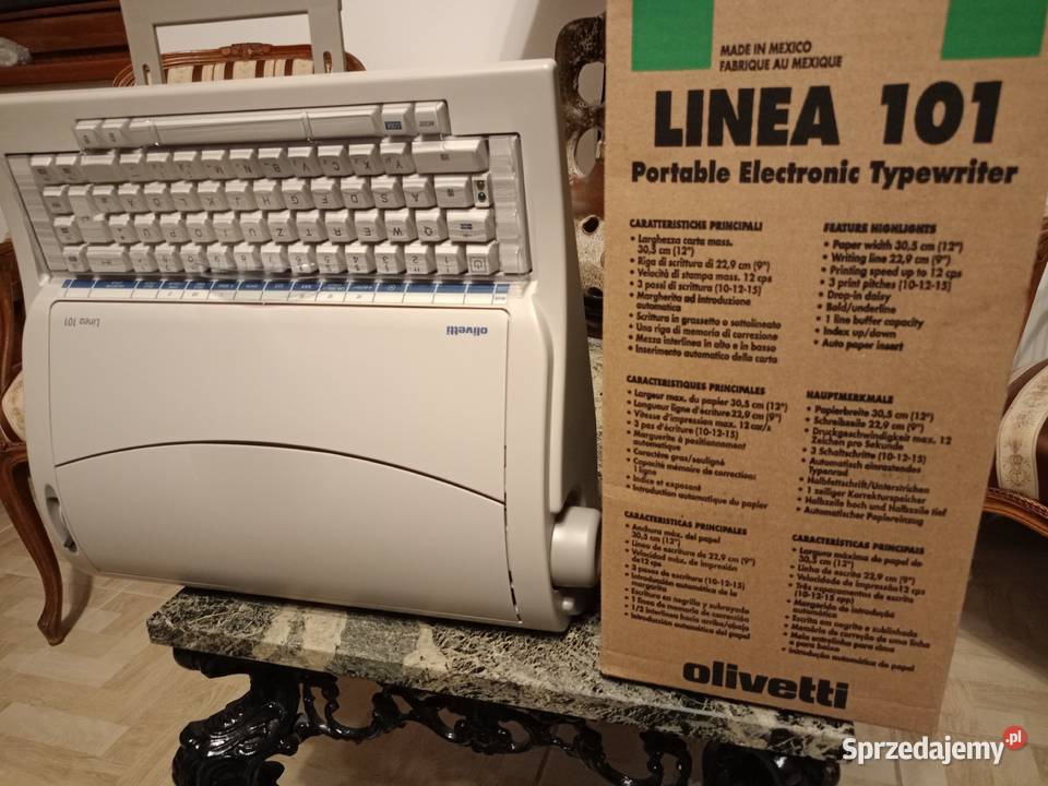 Maszyna do pisania OLIVETTI Linea 101 NOWA Pozostałe Drawski Młyn