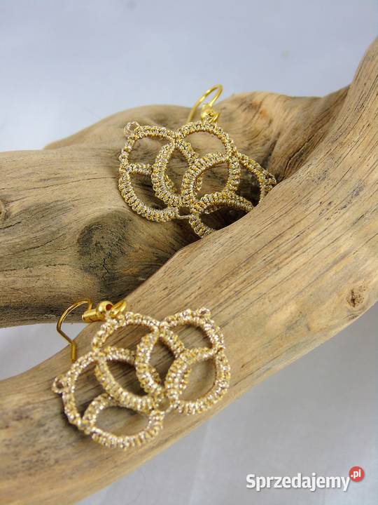 Kolczyki koronkowe małopolskie Wiśniowa sprzedam