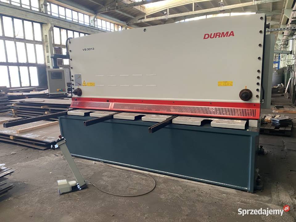 Hydrauliczne nożyce gilotynowe CNC DURMA VS 3013 mazowieckie Płock