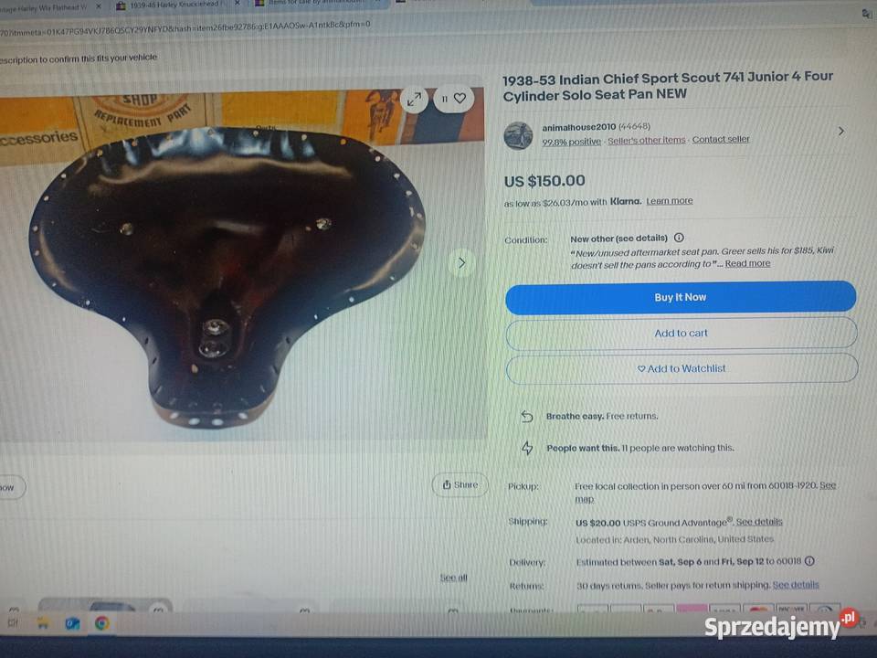 Indian 741 B Chief Junior Scout Four Sport Bydgoszcz sprzedam