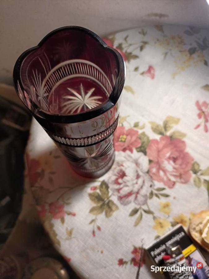 Dzbanek kolorowy kryształ rubinowy Bielsko-Biała