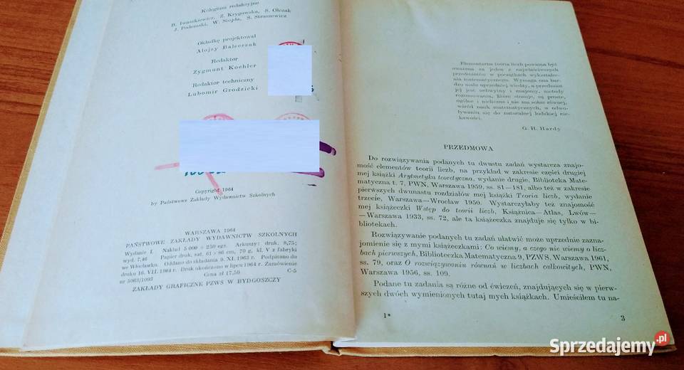 200 zadań z elementarnej teorii liczb Wacław sprzedam