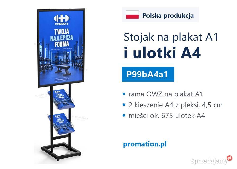 Czarny stojak na plakat A1 i ulotki A4 Szczecin sprzedam