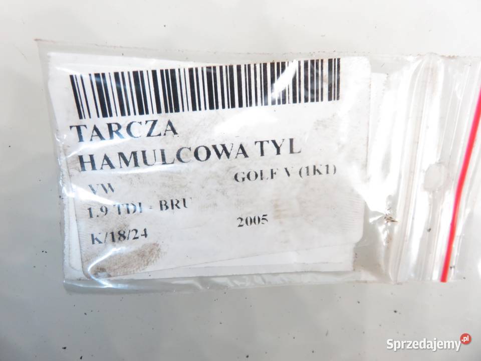 TARCZE HAMULCOWE TYŁ VW GOLF V sprzedam