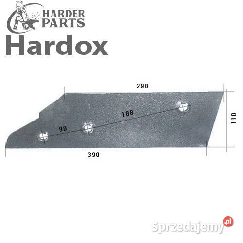 Płoza krótka HARDOX 278074P części do pługa KUHN