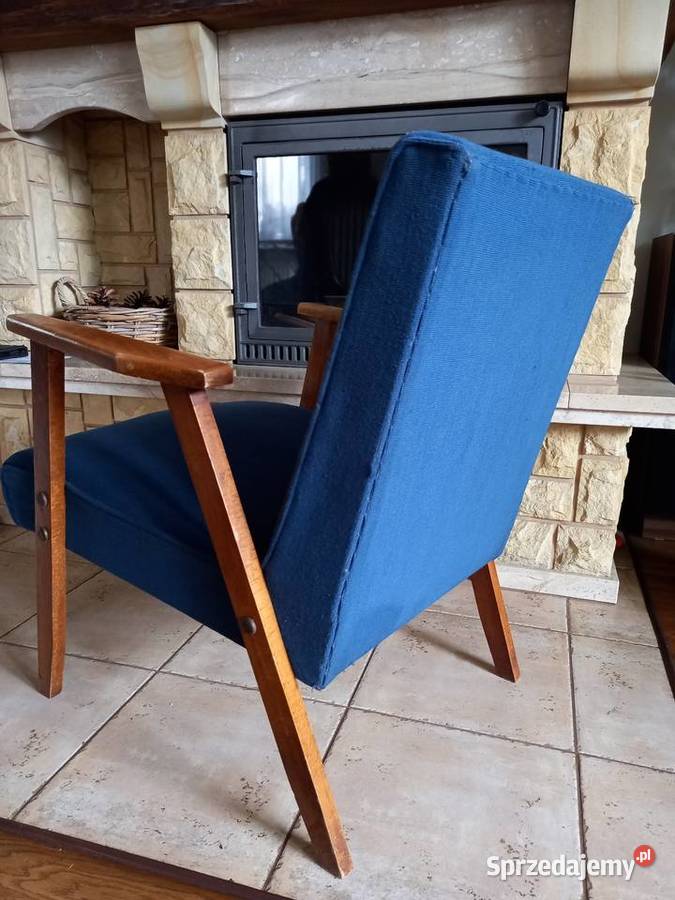 Stare fotele na sprężynach patyczaki PRL vintage wielkopolskie Rawicz