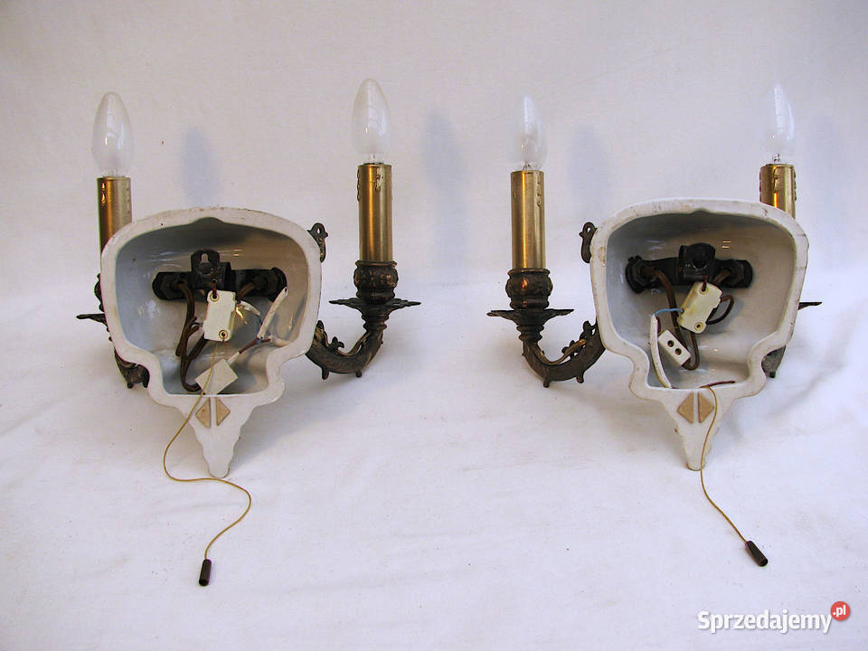 2 kinkiety podwójne ceramiczne Szczecinek