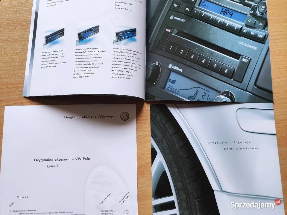 Prospekt Oryginalne akcesoria VW Volkswagen Polo